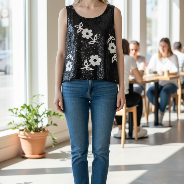 Sintesis glittertop. Suurus L/XL